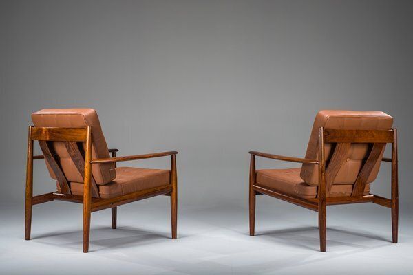 photo furniture Set Of Model 118 Armchairs In Rosewood By Grete Jalk For France & Son, 1960s