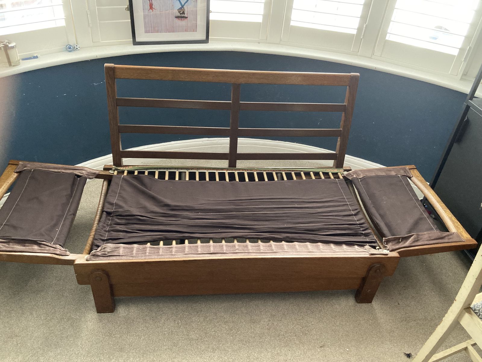 photo for sale Heal’s Parker Knoll Oak Sofa, 1930s