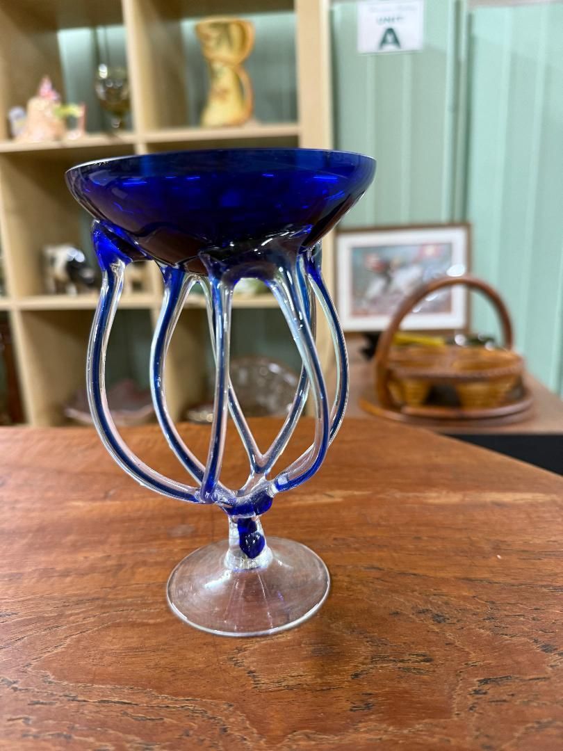 Jozefina Krosno Jellyfish Champagne Glass photo for sale