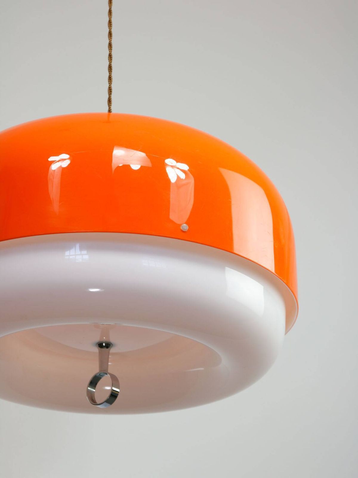 Rare Xxl Orange Medusa Pendant Lamp From Guzzini, 1970s photo 1072.0