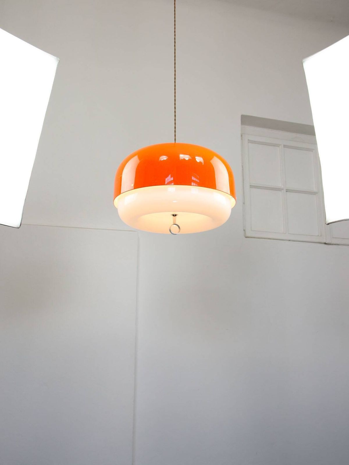 photo furniture Rare Xxl Orange Medusa Pendant Lamp From Guzzini, 1970s