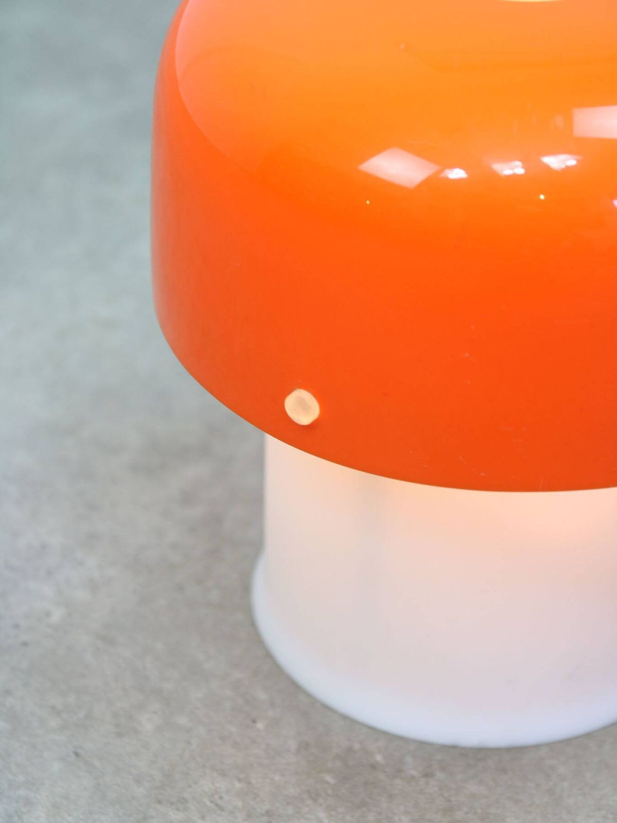 Rare Orange Mushroom Table Lamp By Luigi Massoni For Guzzini, 1970s photo 597.0