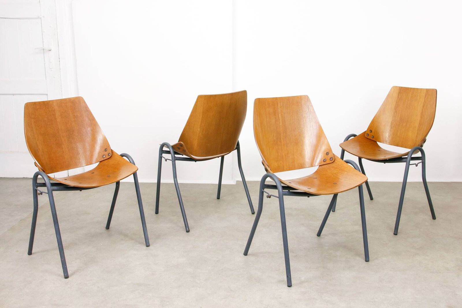Linking Shell Chairs By Niko Kralj For Stol Kamnik, 1970s photo for sale