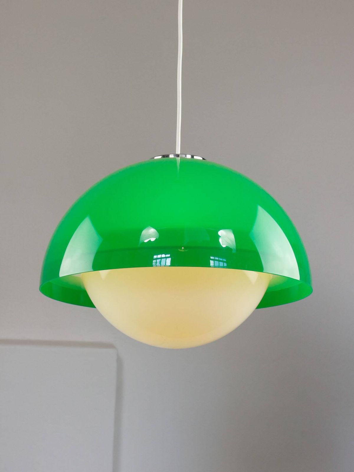 Italian Space Age Pendant In Brass And Acrylic Glass, 1970s photo buy