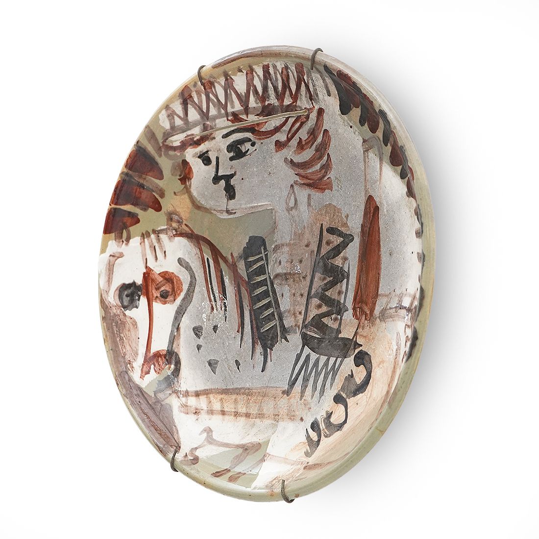 Emanuele Luzzati, “Knight” Ceramic Plate For Pozzo Garitta Of Albisola photo vinterior