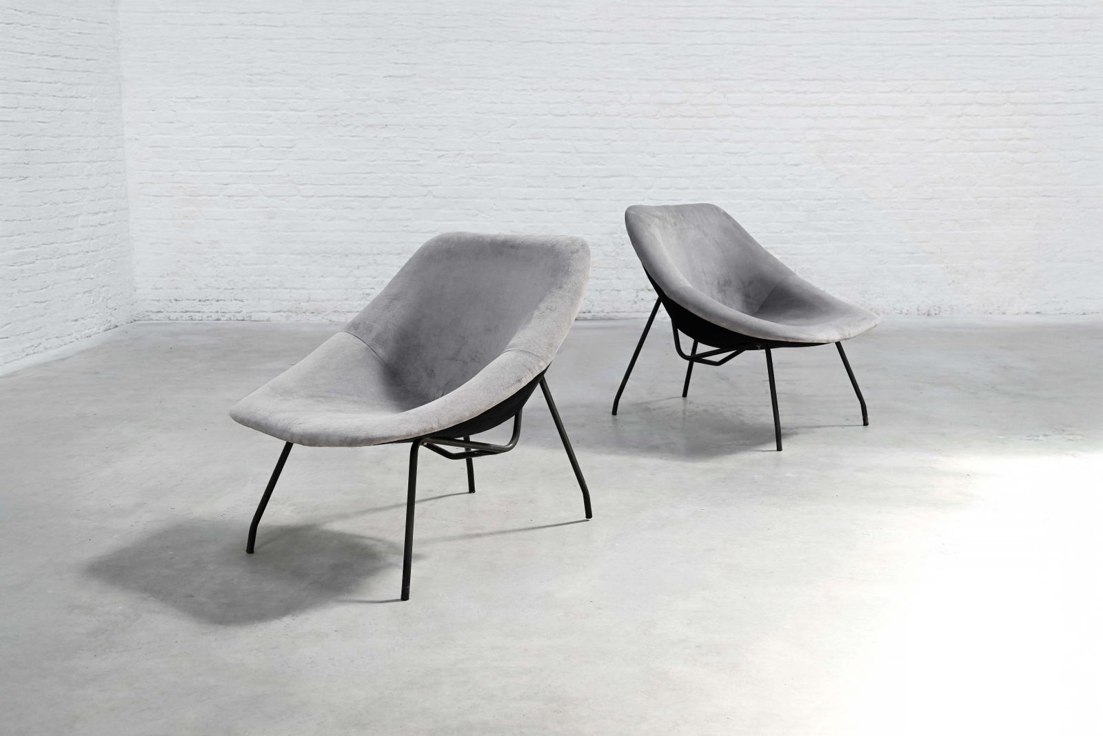 Pair Of 1950's Modernist Lounge Chairs By Gar, France photo furniture