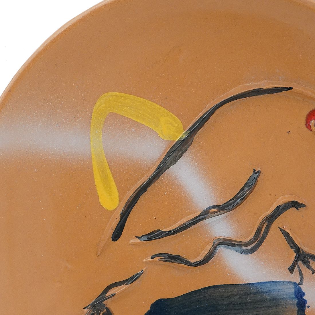 Sergio Dangelo, “Kiwi Landscape” Ceramic Plate For Mazzotti Albisola, 1980s photo 565.0