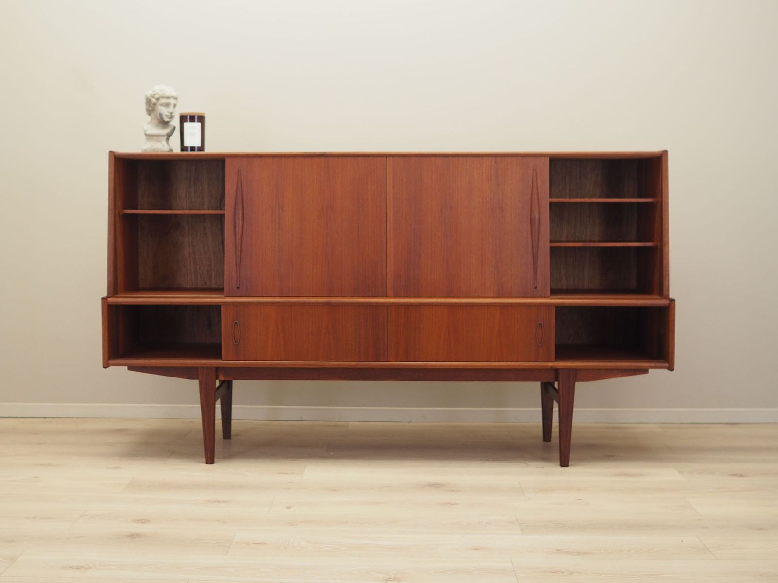 Teak Highboard, Danish Design, 1970s, Production: Denmark photo for sale