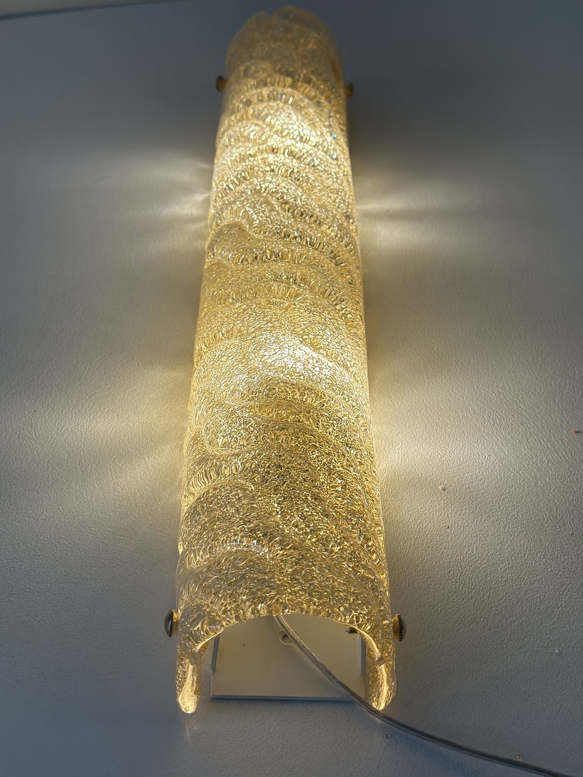 Set Of Two Venetian Gold “Graniglia” Murano Glass Wall Sconce photo furniture