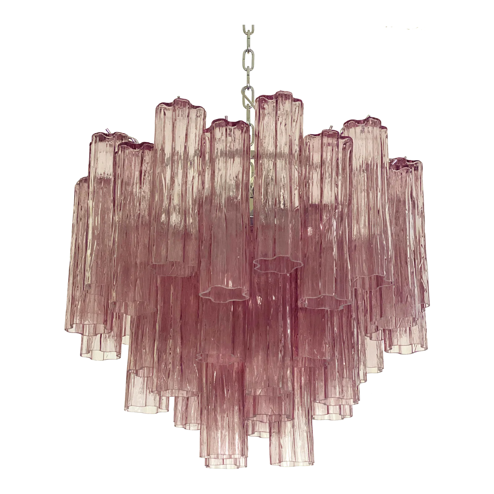 Violet Ametista “Tronchi” Murano Glass Chandelier