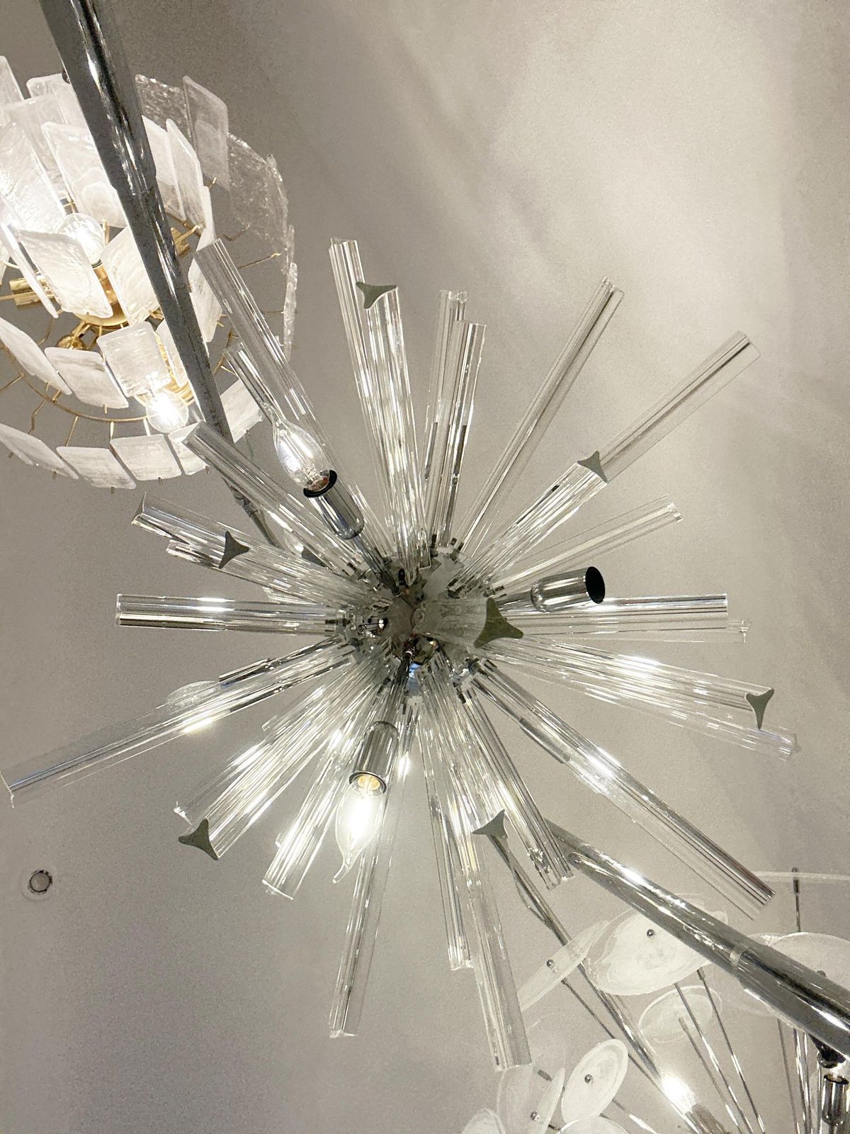 Sputnik “Triedro” Murano Glass Chandelier In Venini Style photo furniture