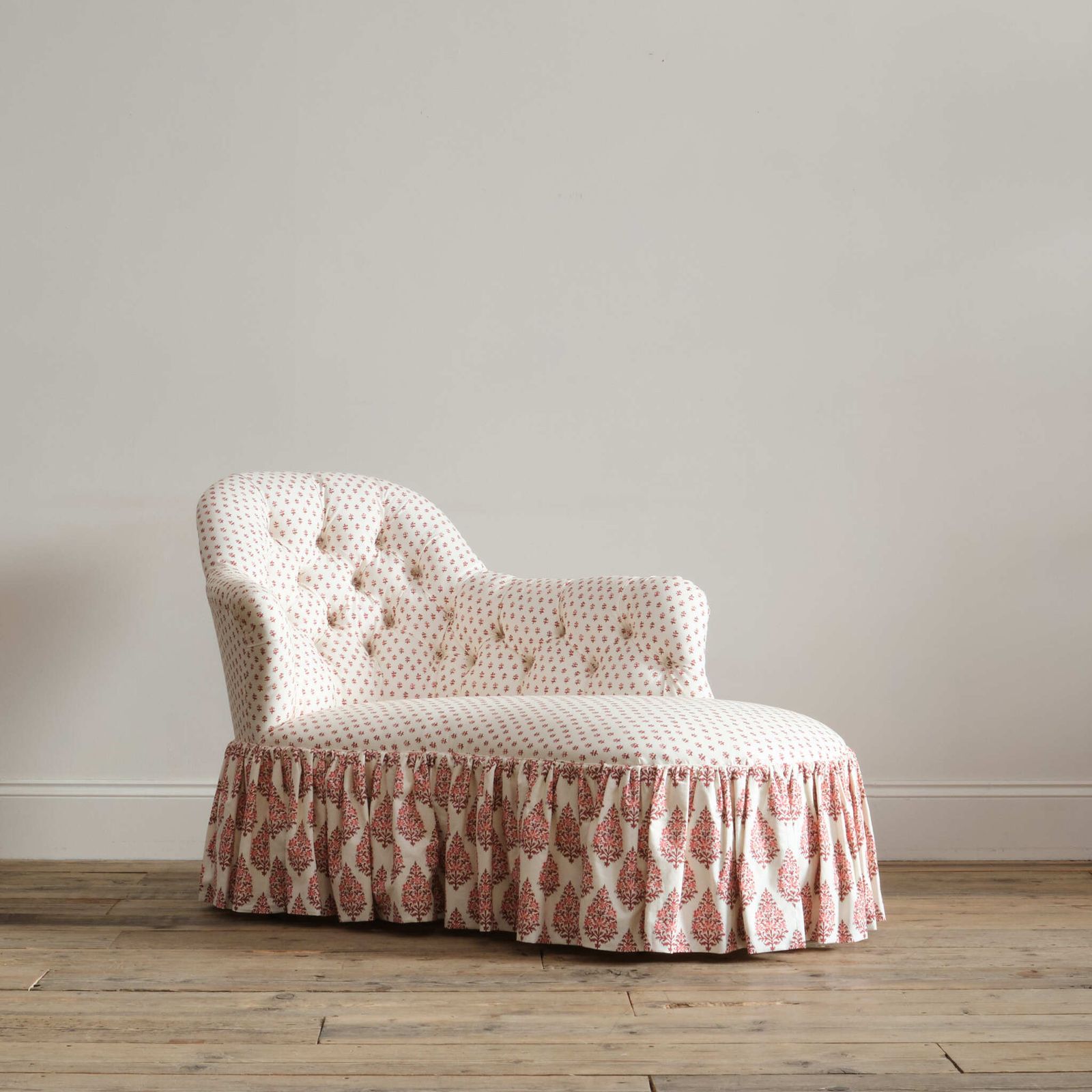 Mid 19th Century Chaise Longue In Titley & Marr Printed Cotton photo 4500.0