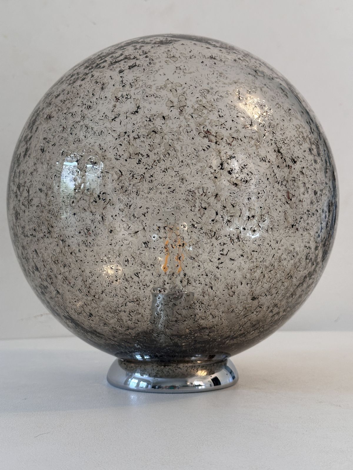 photo for sale Italian Table Lamp Murano Glass By Simoeng In Clear And Fume'