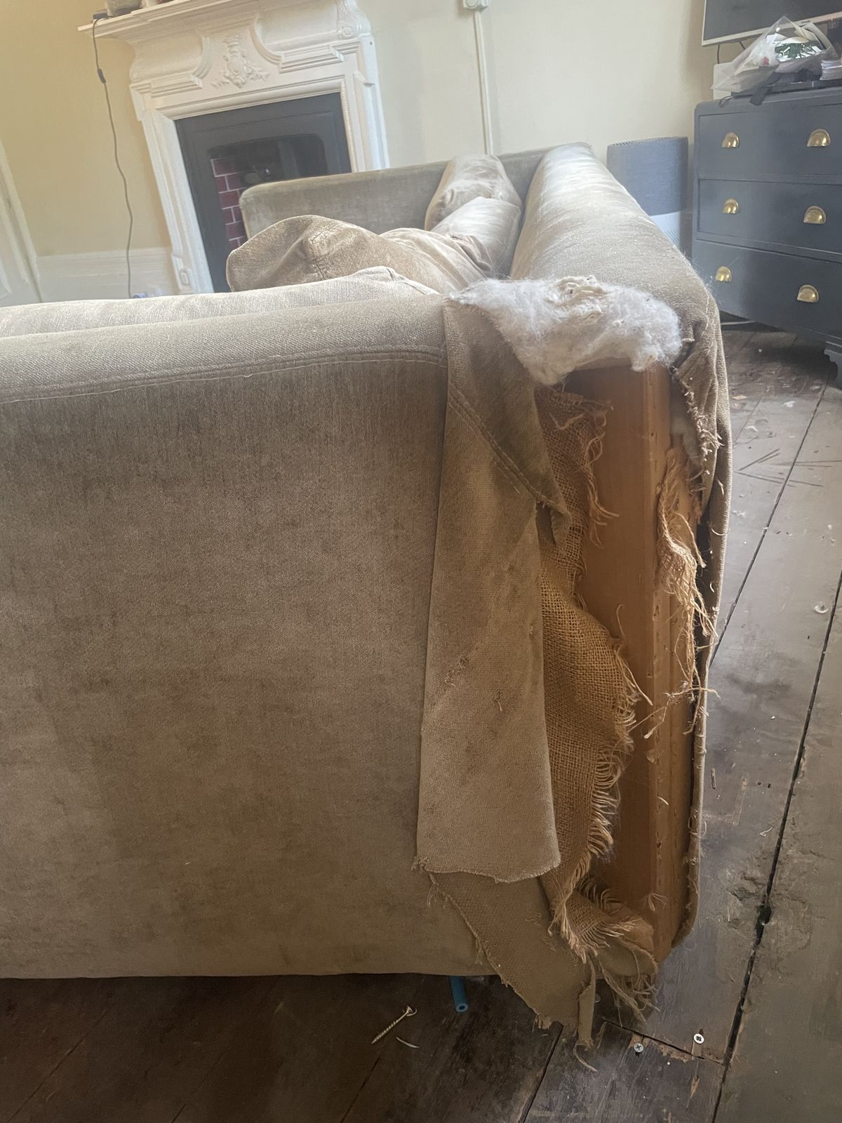George Smith L Shape Sofa (Needs Upholstering) photo furniture