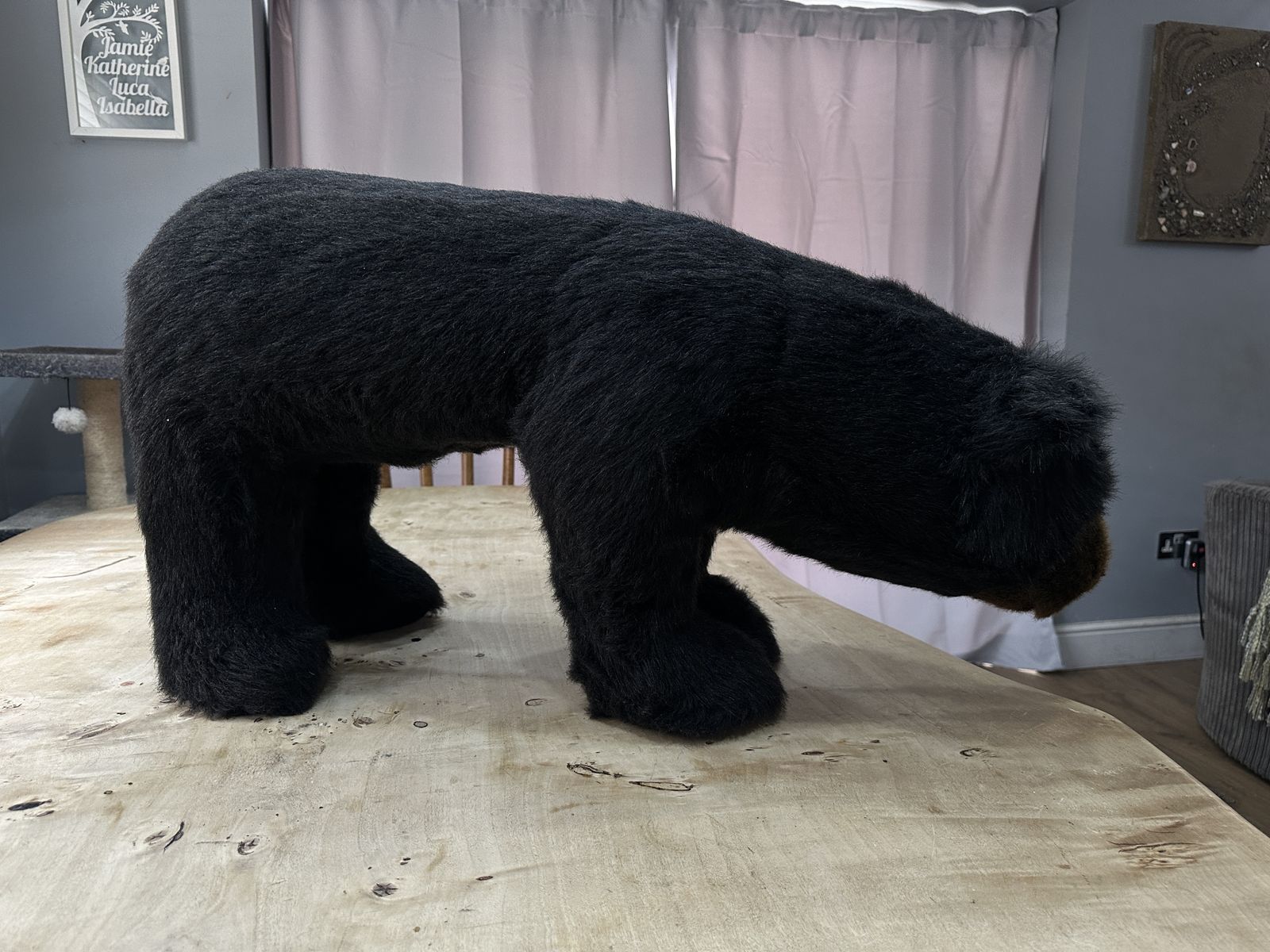 Ditz Designs By The Hen House Inc Black Bear Footrest Made In Norwalk, Oh, USA photo for sale