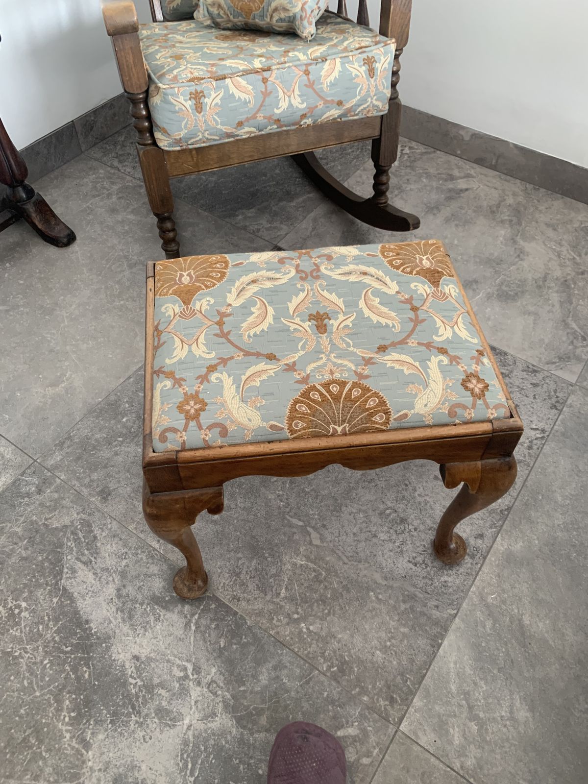 Captains Chair And Matching Rocking Chair And Foitstool photo for sale