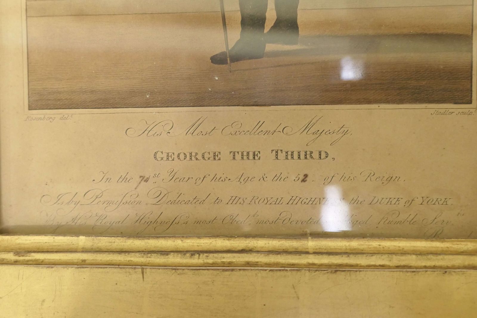 Early 19th Century Framed Print Of George III photo vinterior