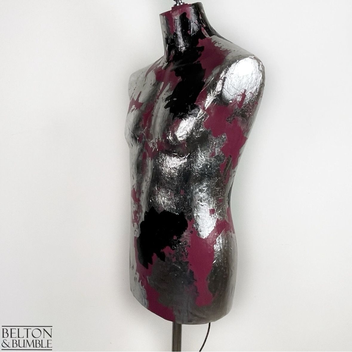 Pink, Black And Silver Mannequin Floor Lamp With Stainless Steel Stand photo 195.0