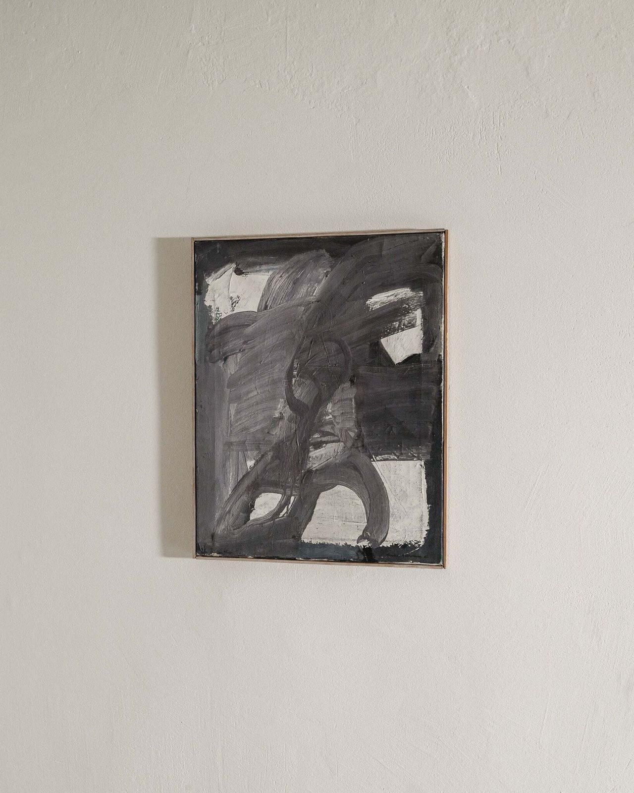 Vintage Swedish Abstract Oil On Canvas Artwork Painting By Bertil Berntsson, 1962 photo 2000.0