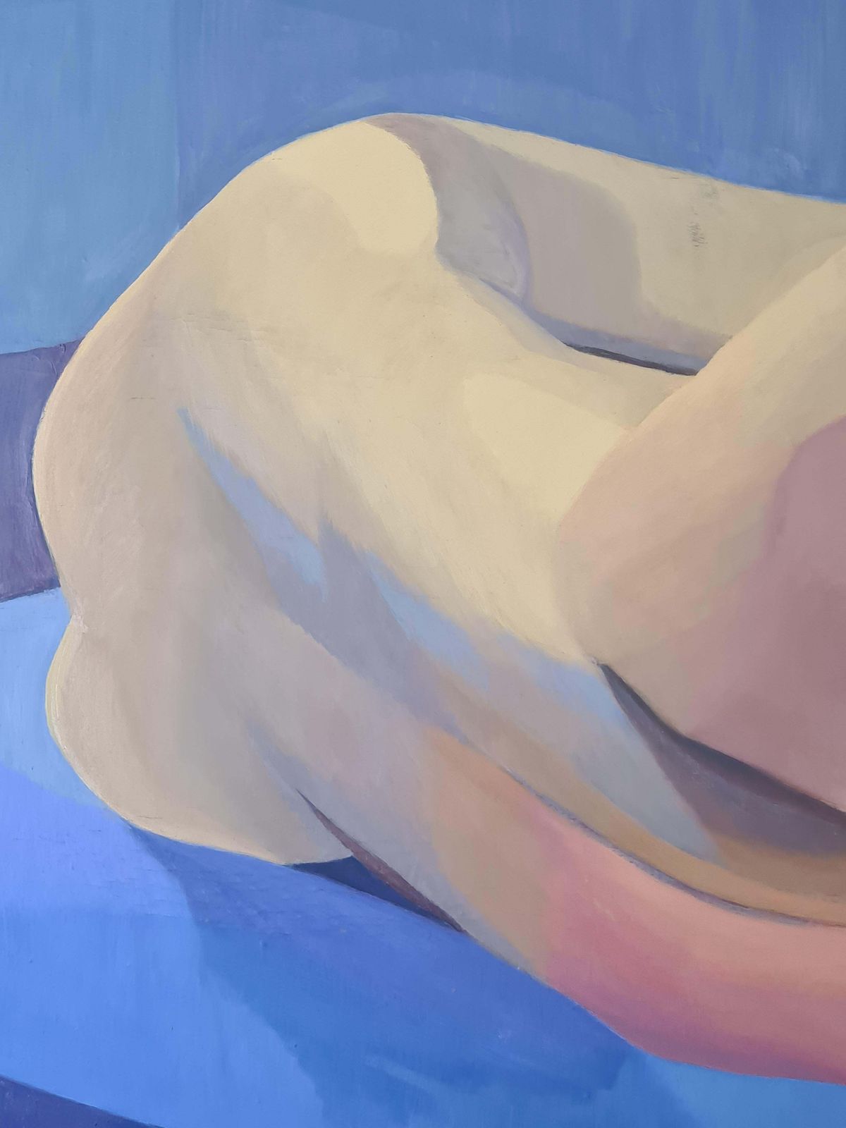 Colourful Large Cubist Nude, Nue Allongée By Isabelle Pardoe photo furniture