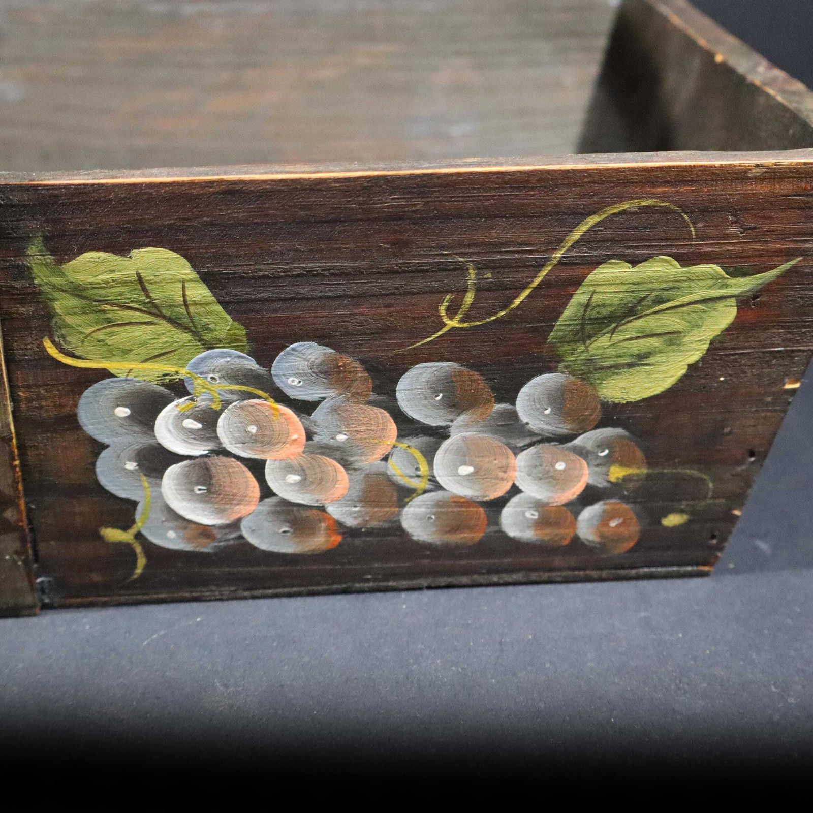 Antique Farmhouse Harvesting Basket French Rustic Wood Gardening Trug photo buy