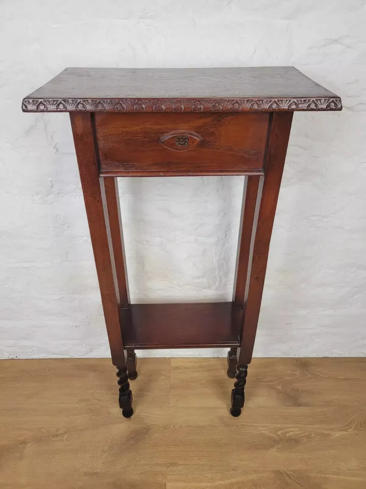 photo for sale Vintage Jardinere 1940's Carved Barley Twist Mahogany
