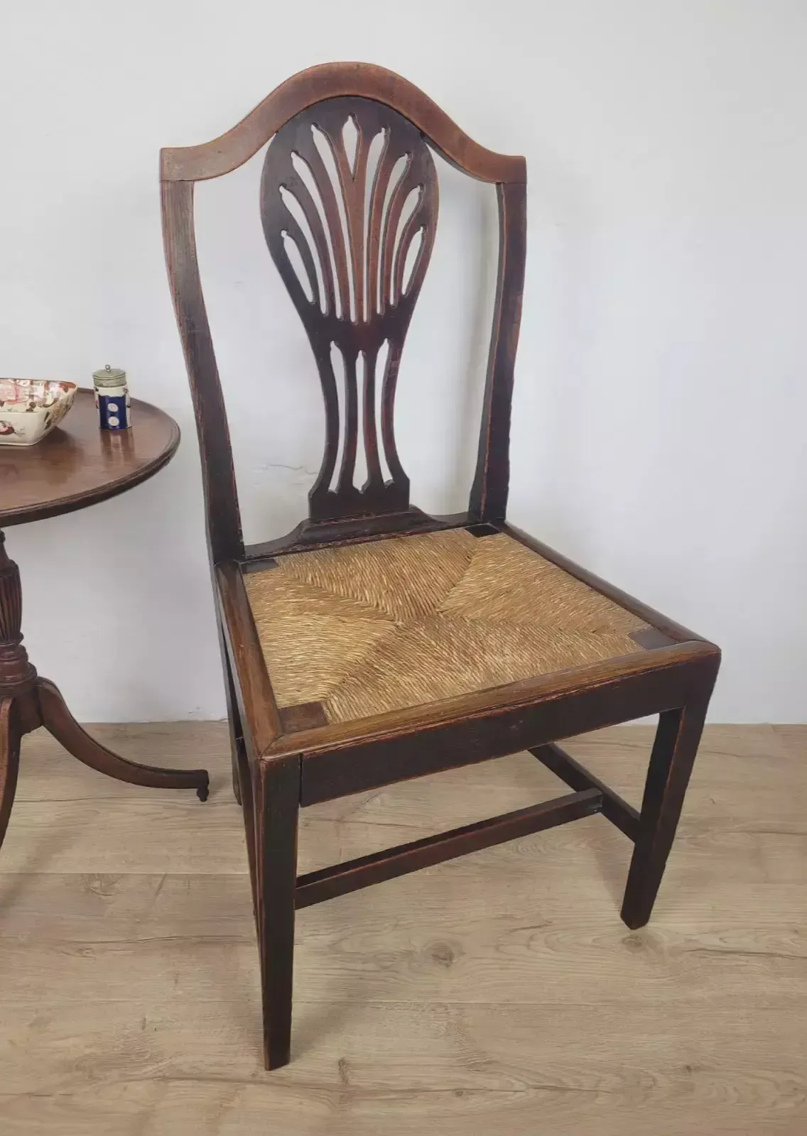 Country Side Chair Cane Pierced Back Antique 19th Century photo furniture