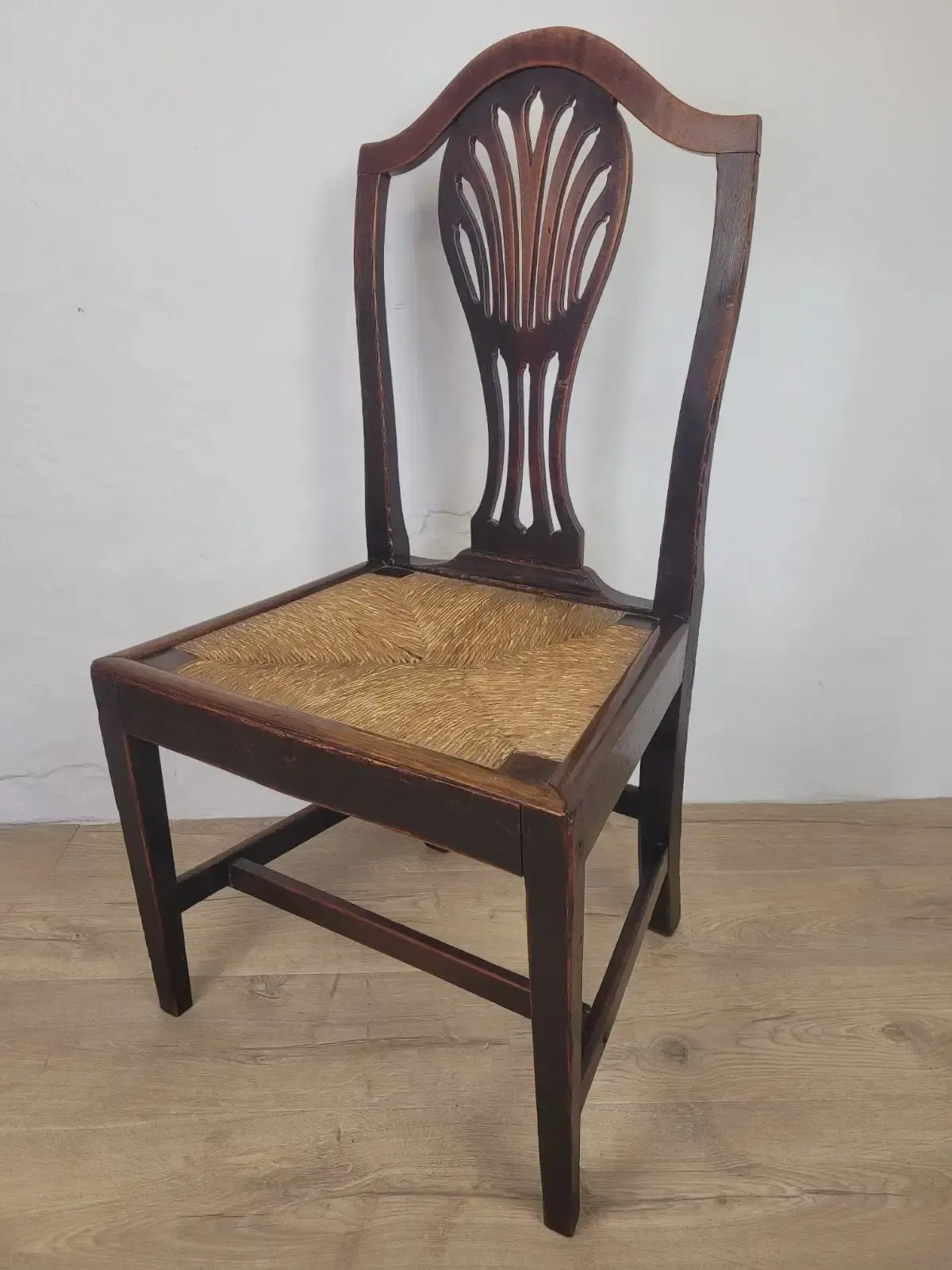 Country Side Chair Cane Pierced Back Antique 19th Century photo for sale
