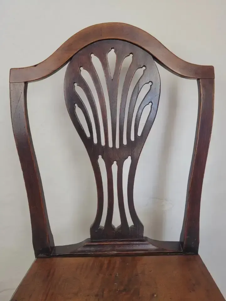 Country Side Chair Pierced Back Victorian 19th Century Antique photo 150.0