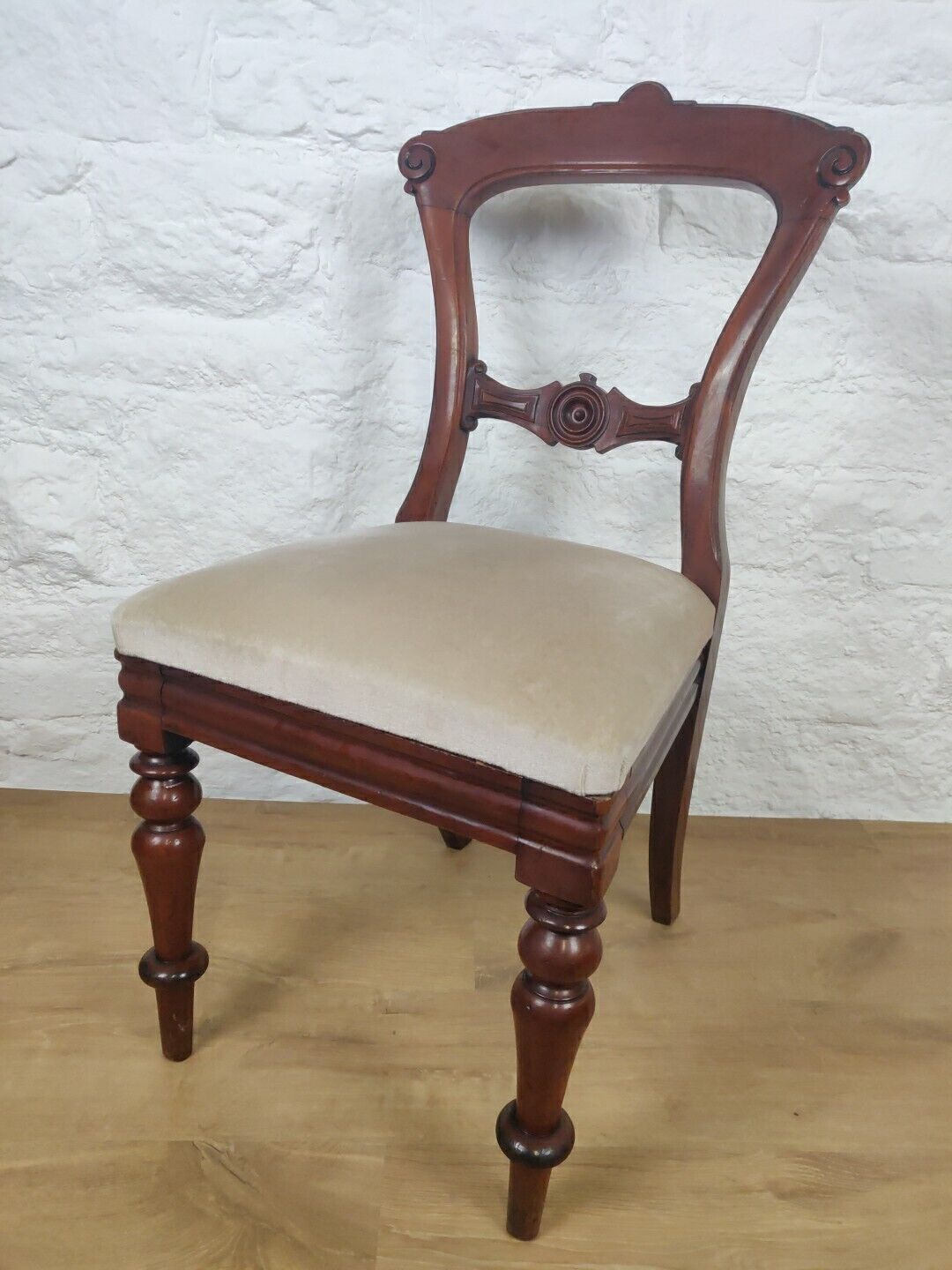James Reilly Dining Chairs Pair Bulls Eye Ornate 19thc English photo furniture