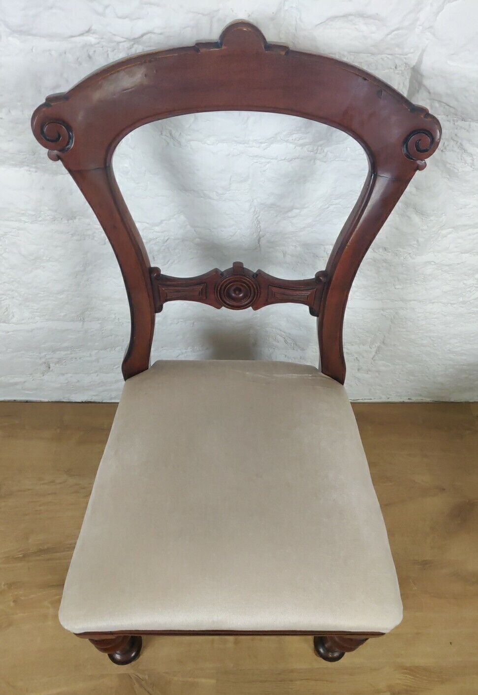 photo for sale James Reilly Dining Chairs Pair Bulls Eye Ornate 19thc English