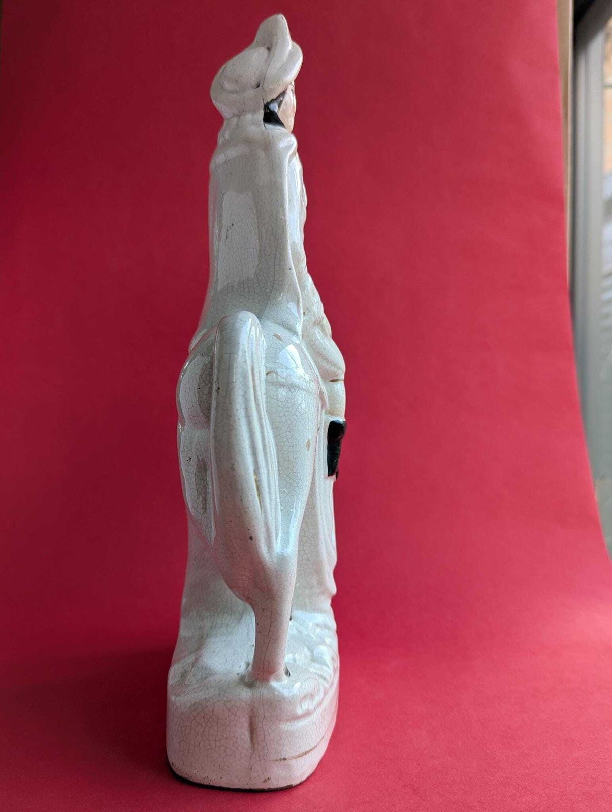 photo furniture Large Staffordshire Pottery Flatback Figure, Bonnie Prince Charlie On Horseback