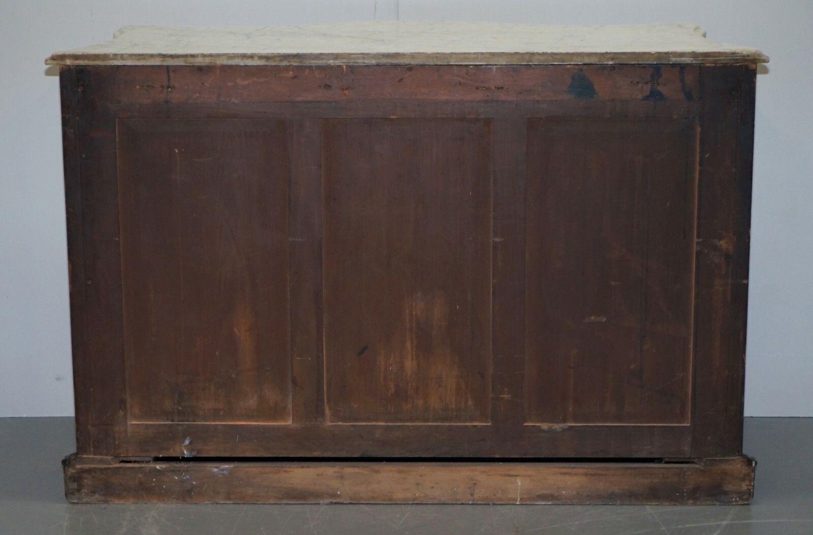 Furniture Victorian Marble Topped Serpentine Fronted Verni Martin Painted Carved Sideboard photo