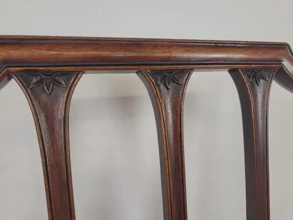 Victorian Dining Chairs Set 3 Carved Floral Upholstery 19thc photo buy