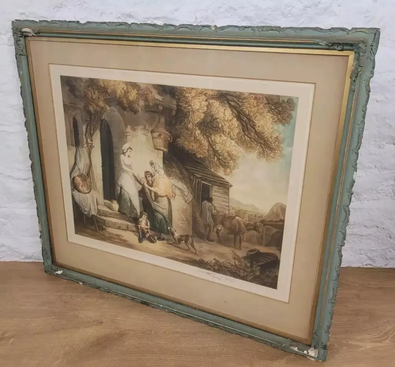'Rustic Benevolence' Picture Country Print By Francis Wheatley photo vintage