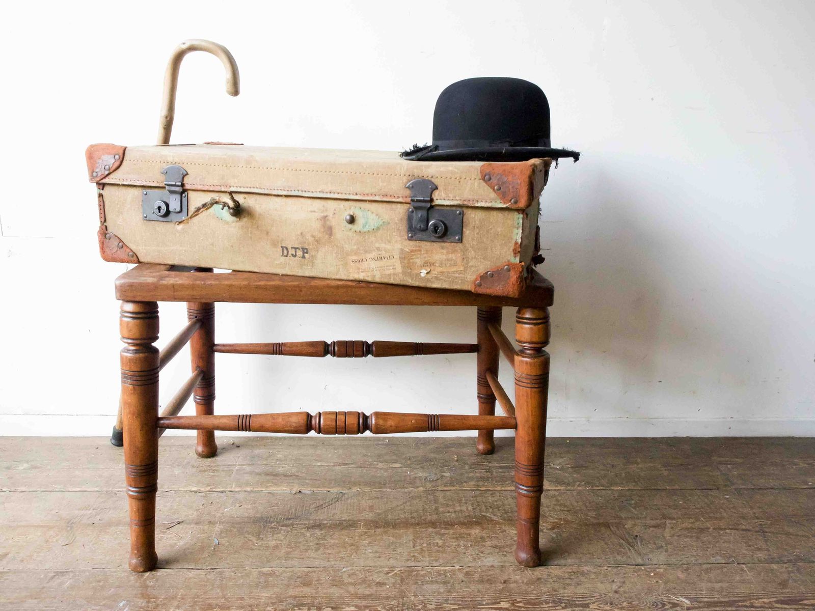 Vintage Luggage Rack, 1900s, Oak