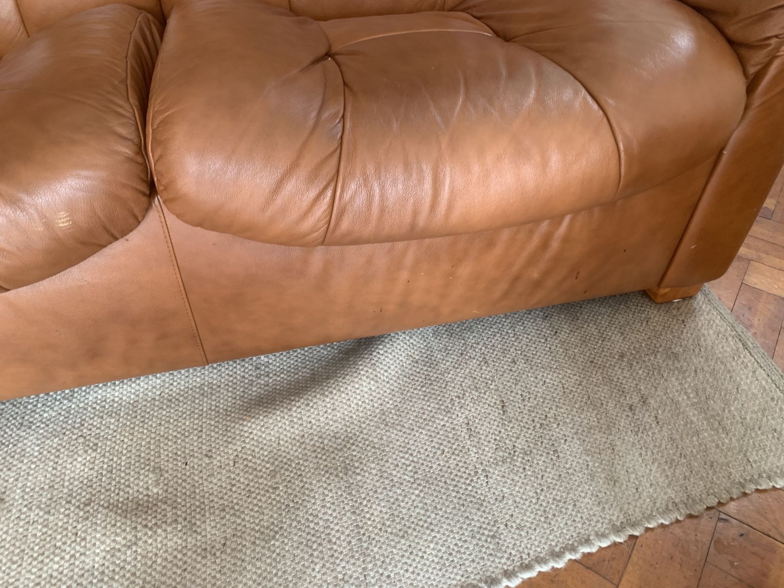 Ekornes Stressless 2 Seater Brown Tan Leather Sofa photo 200.0