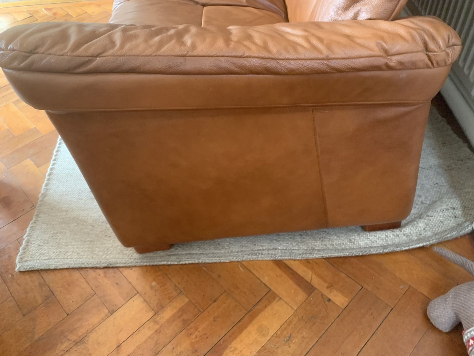 Furniture Ekornes Stressless 2 Seater Brown Tan Leather Sofa photo