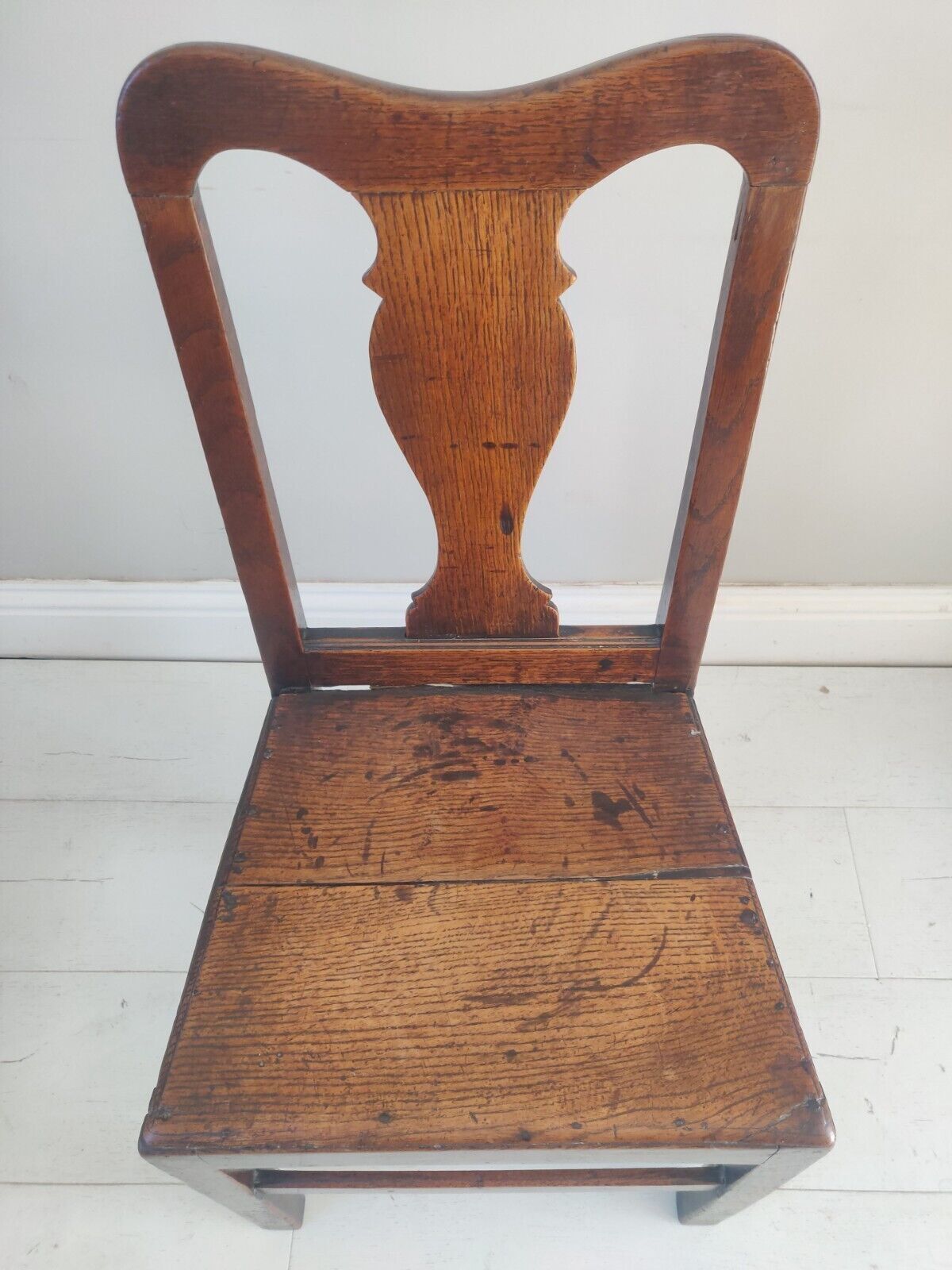 photo for sale Hall Chair Oak Country 1900s Splatback Farmhouse Antique Postage Available