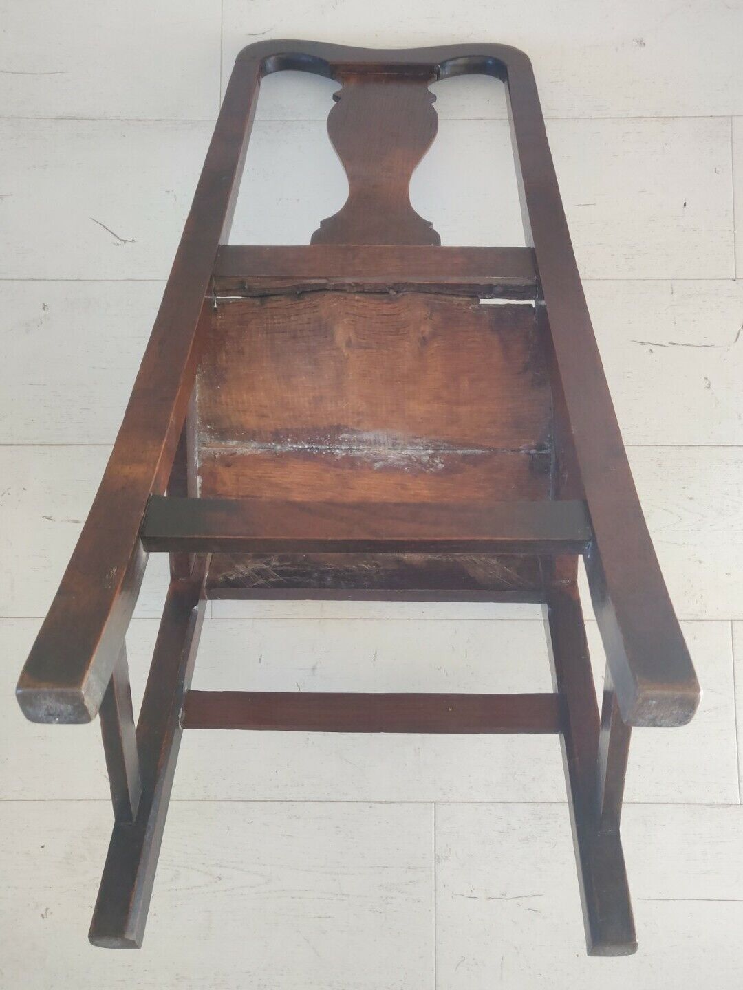 photo buy Hall Chair Oak Country 1900s Splatback Farmhouse Antique Postage Available