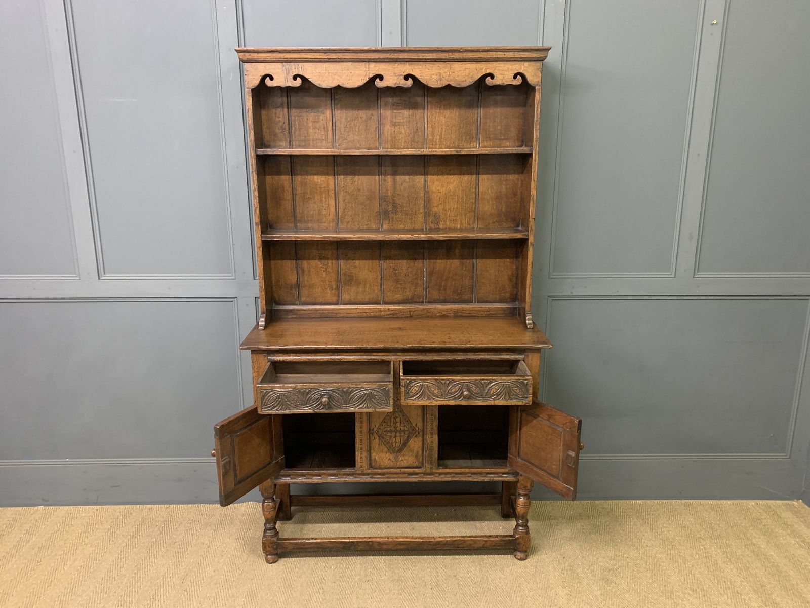 photo buy Ipswich Oak Dresser, 1910s, Antique