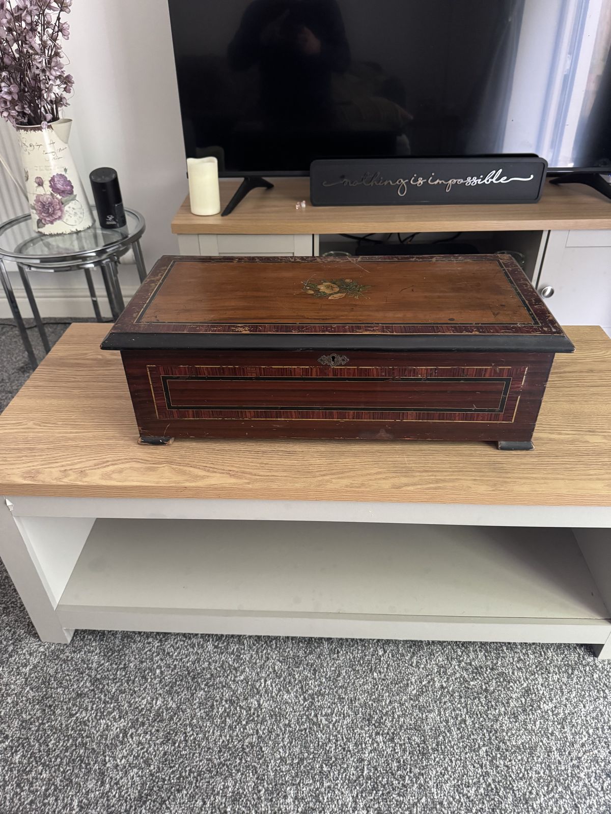 Paillard Antique Swiss Made 20 Air Musical Box photo vinterior