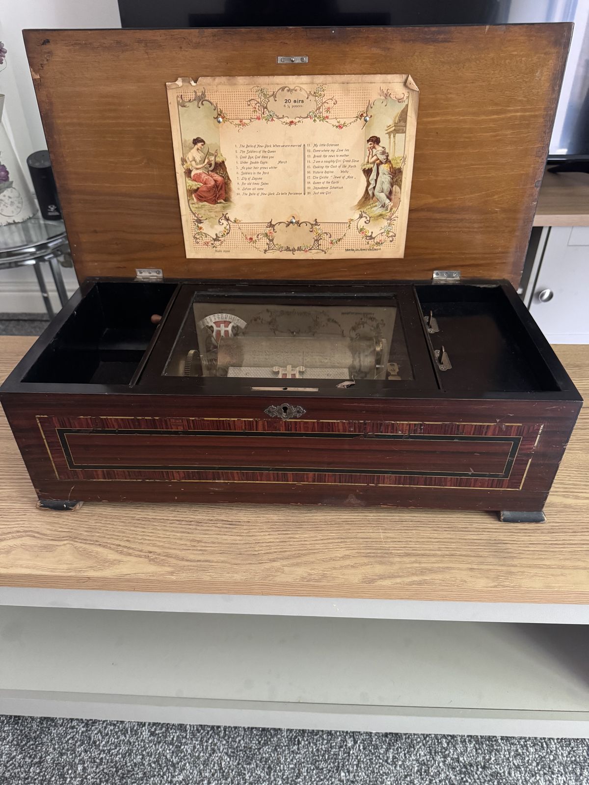 Paillard Antique Swiss Made 20 Air Musical Box photo buy