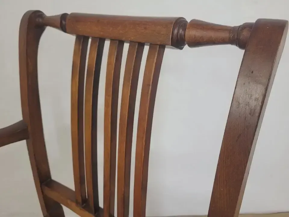 19th Century Armchair Ash & Elm Country Rush Seat Antique Postage Available photo 180.0