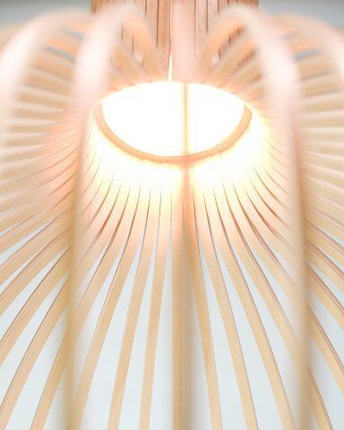 Large Pendant   Octo 4240   Birch Wood   Seppo Koho   Secto Design   Finland photo vintage