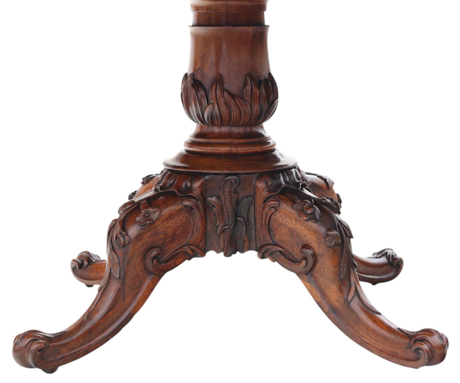 Antique 19th Century Victorian Rosewood Serpentine Loo / Breakfast Dining Table – Fine Quality Large Tilt Top photo buy