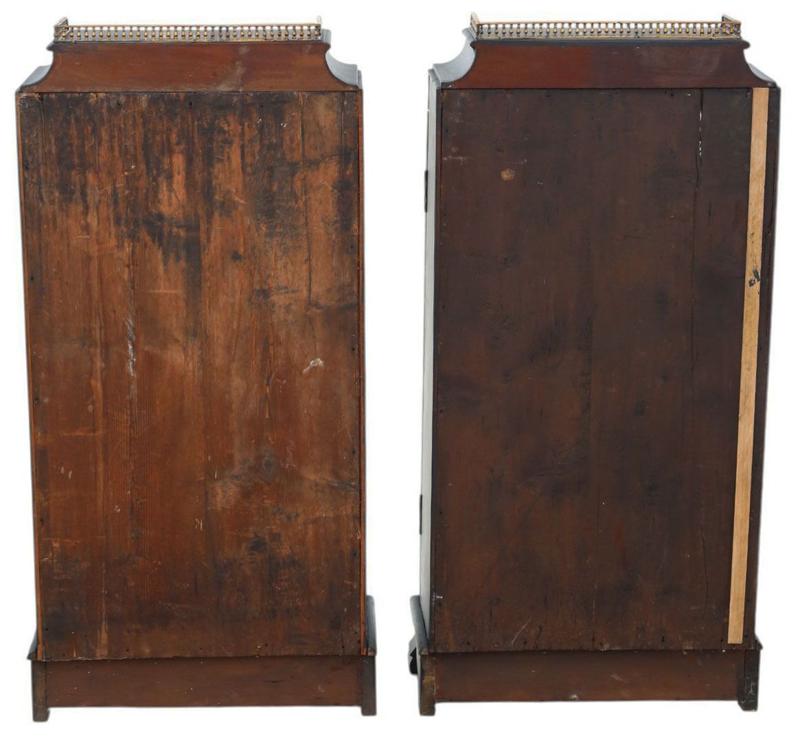 Antique Pair Of 19th Century Painted Pier Cabinets / Bookcases – Fine Quality Display Furniture photo buy
