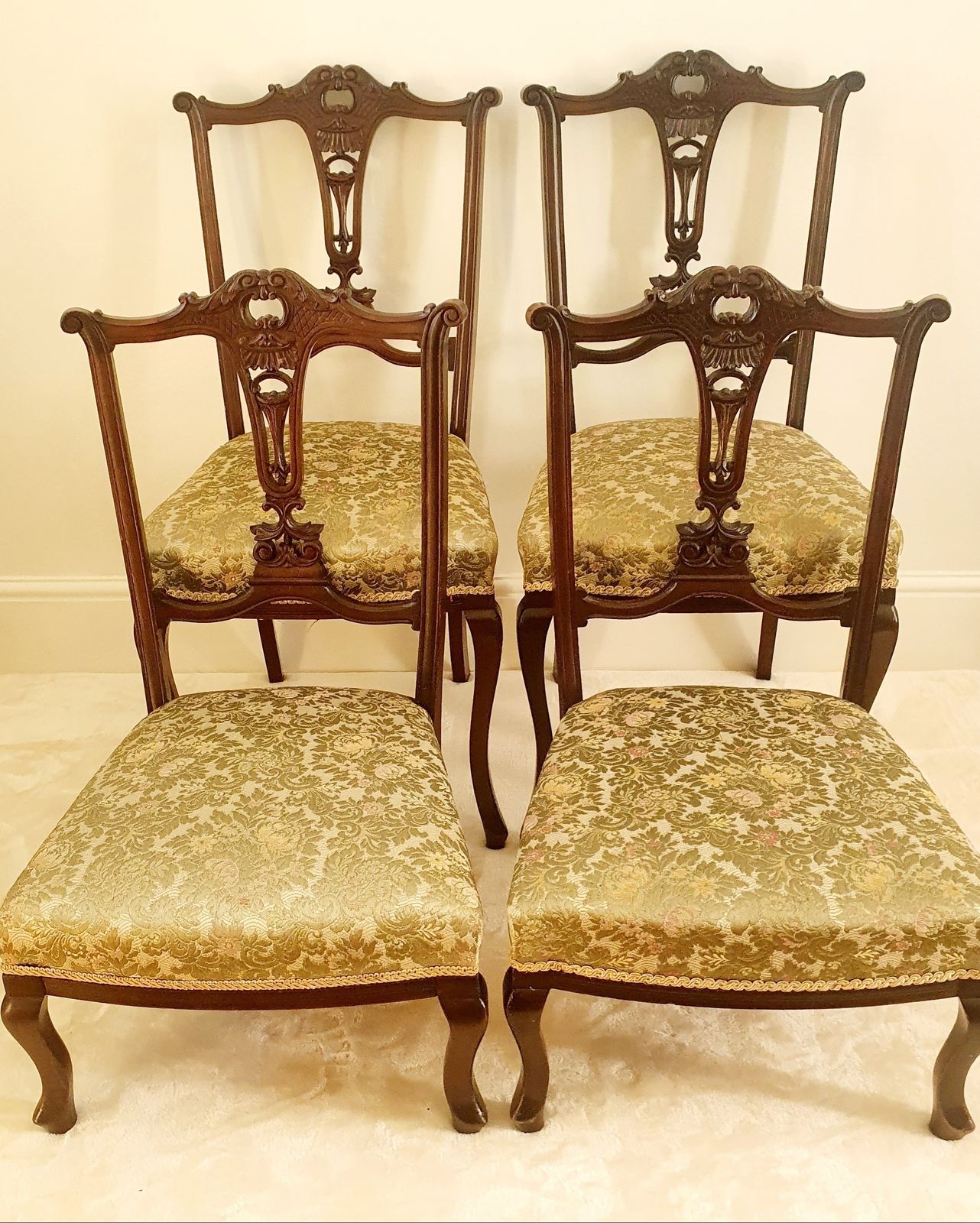 photo for sale Rare Set 6x Chippendale Style Chairs, 4x Adult 2x Child