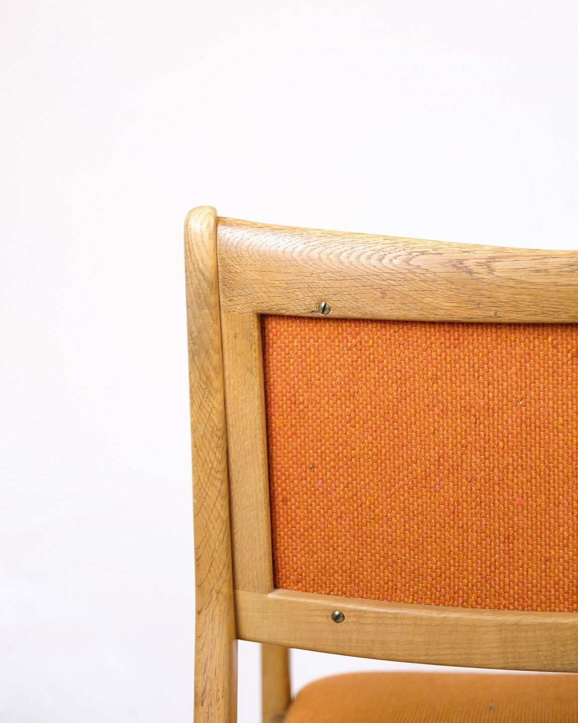 Armchair   Oak   Upholstered In Orange Fabric   Karl Erik Ekselius   Joc Vetlanda   Swedish Design   1960s photo buy