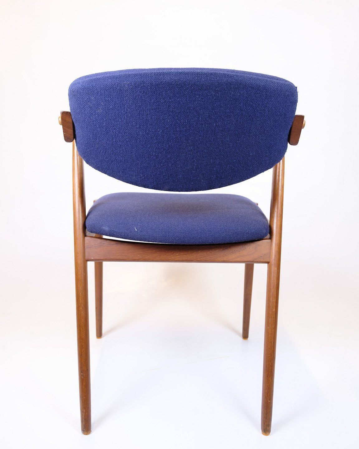 Set Of Six Dining Chairs   Model 42   Teak & Blue Fabric   Kai Kristiansen   Schou Andersen   1960s photo 4595.0
